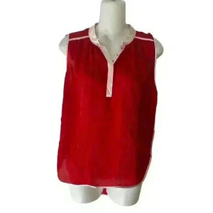 Nwot Parker sleeveless Red silk top XS